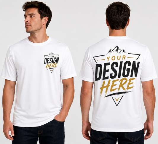 Unisex Short Sleeve T-Shirt 50 pcs, front and back  design, full color