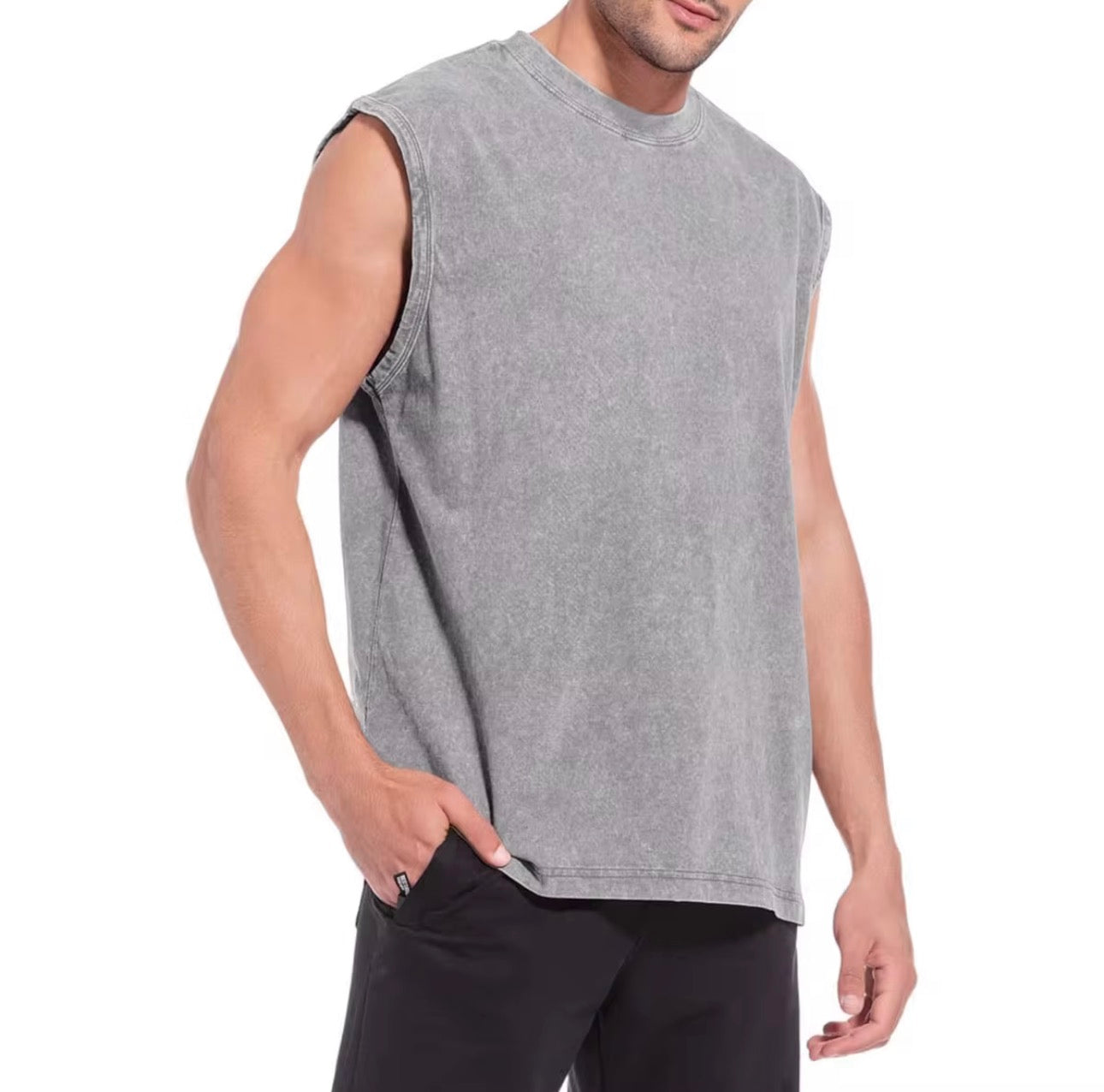 Digiprint Apparel Unisex Vintage Acid Wash Tank Top Front and Back