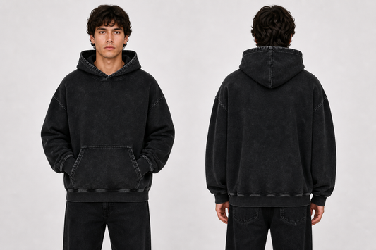 DigiPrint Vintage Acid Wash Hoodie