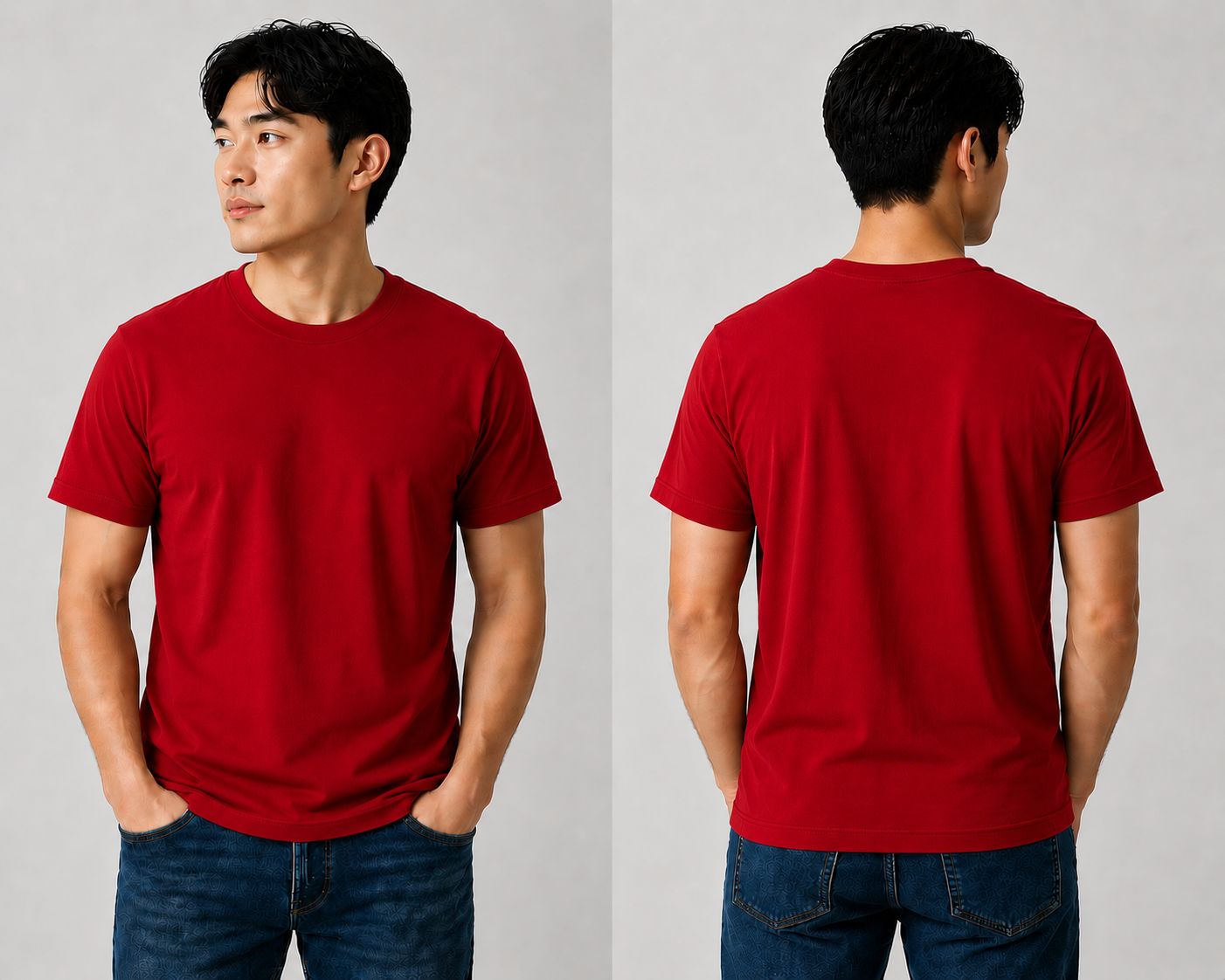 DigiPrint Unisex Light Cotton Shirt, 100% Premium Cotton Front and Back