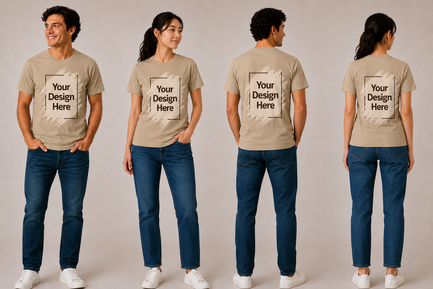 DigiPrint Unisex Soft Style Shirt, 100% Premium Cotton Front and Back