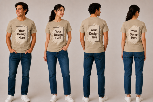 DigiPrint Unisex Soft Style Shirt, 100% Premium Cotton Front and Back