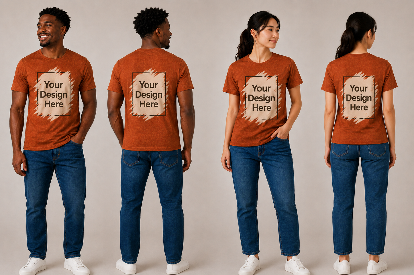 DigiPrint Unisex Tri-Blend Shirt Front and Back
