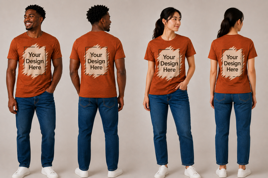 DigiPrint Unisex Tri-Blend Shirt Front and Back