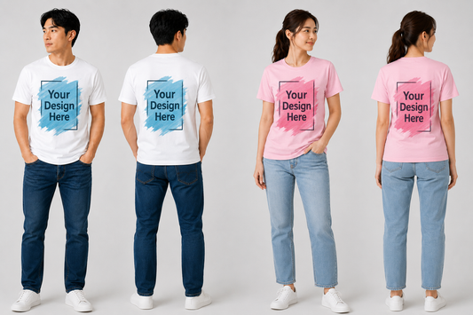DigiPrint Unisex Light Cotton Shirt, 100% Premium Cotton Front and Back