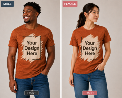 DigiPrint Unisex Tri-Blend Shirt Front or Back