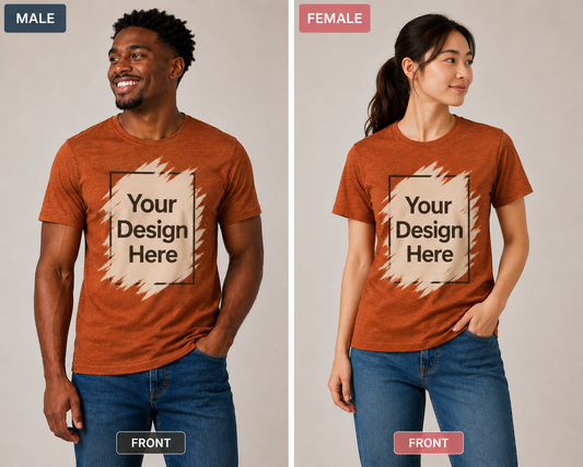 DigiPrint Unisex Tri-Blend Shirt Front or Back