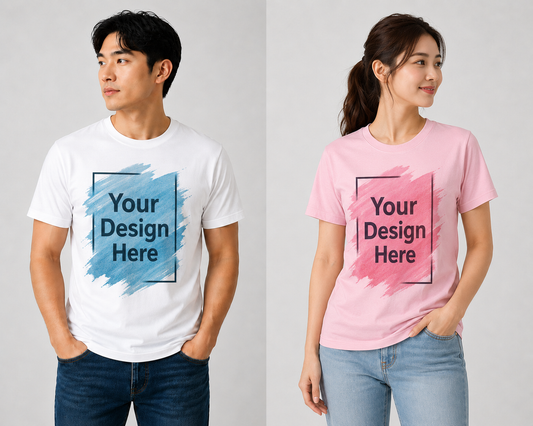 DigiPrint Unisex Light Cotton Shirt, 100% Premium Cotton Front or Back