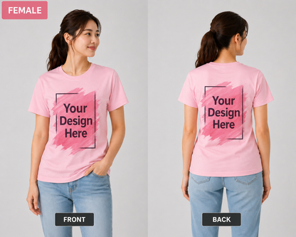 DigiPrint Unisex Light Cotton Shirt, 100% Premium Cotton Front and Back