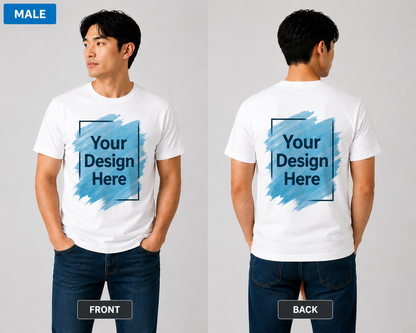 DigiPrint Unisex Light Cotton Shirt, 100% Premium Cotton Front and Back