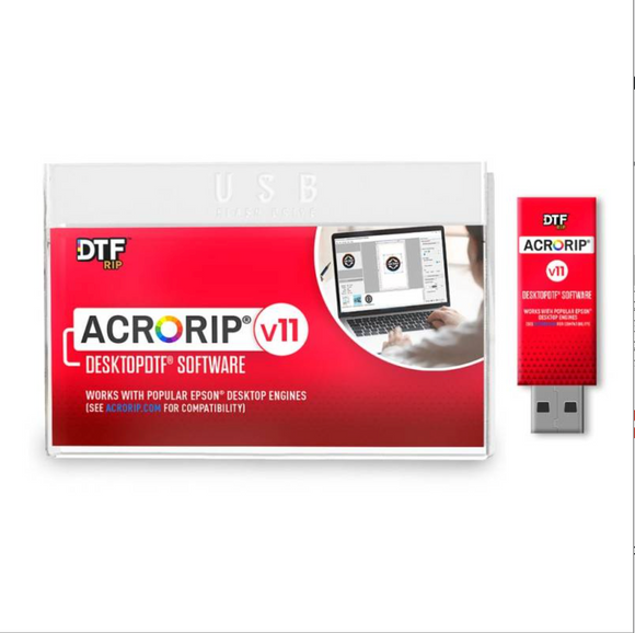 ACRORIP version 11, works for DTF and UV Printers Software with Onboarding Support